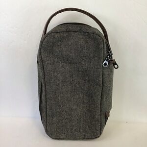 Contents by Allegro Elegant Gray Tweed Toiletry Bag for Men